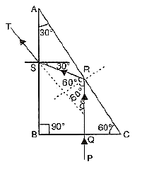 Draw a neat labelled ray diagram to show the total internal reflection ...