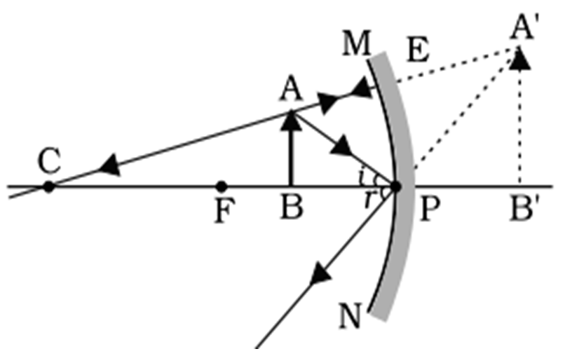 Draw ray diagrams showing the image formation by a concave mirror when ...