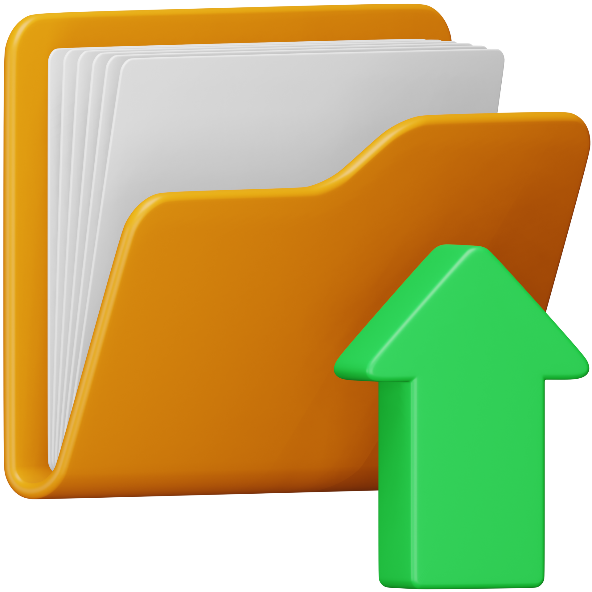 Free Upload folder 3d rendering isometric icon. 15081414 PNG with Transparent Background